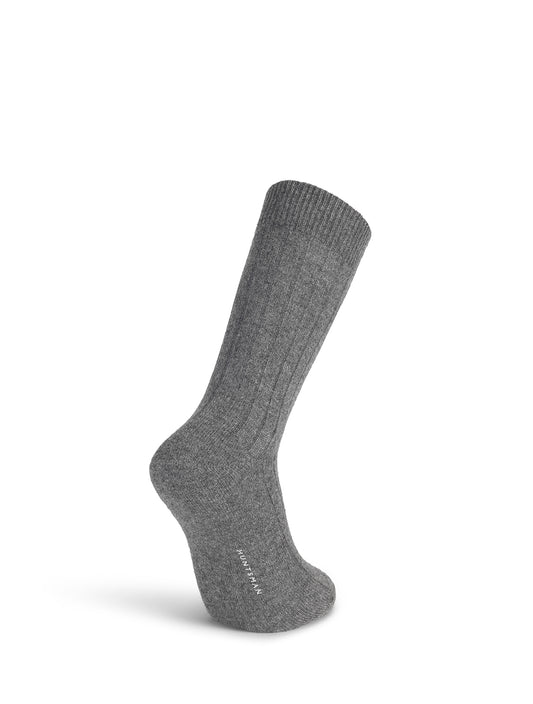 Grey Short Cashmere Socks