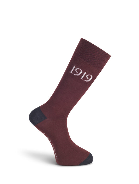 Claret/Navy 1919 Wool Socks