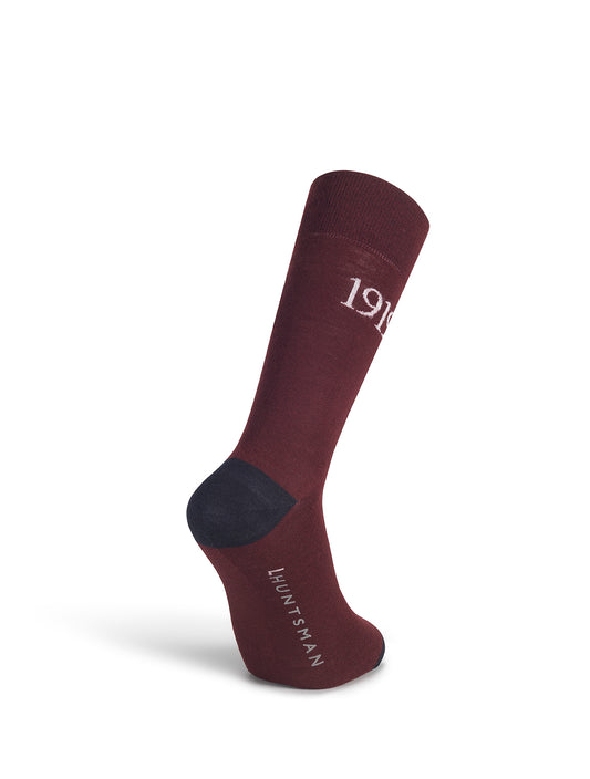 Claret/Navy 1919 Wool Socks