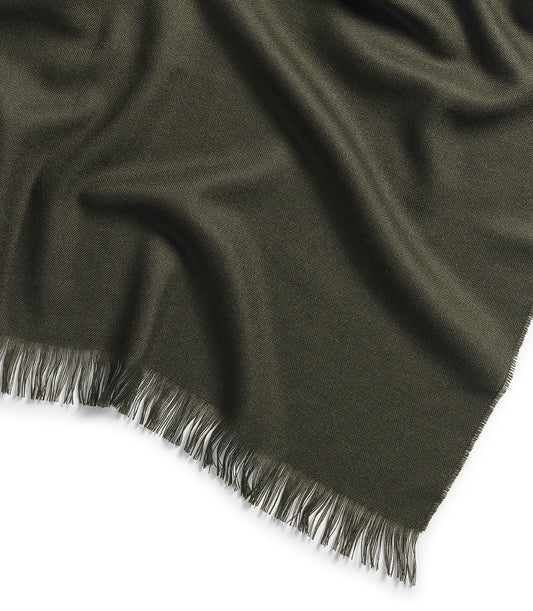 Dark Olive Kishorn Cashmere Scarf