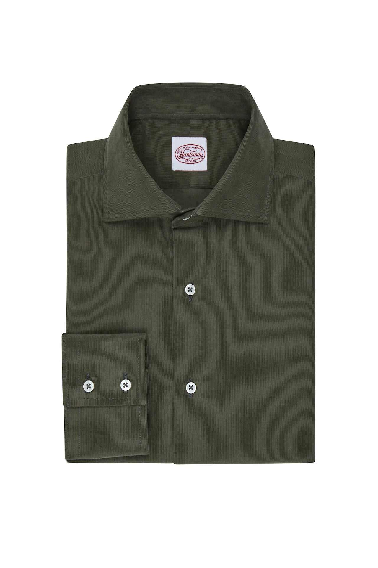Men At Work Cord Shirt - sage green