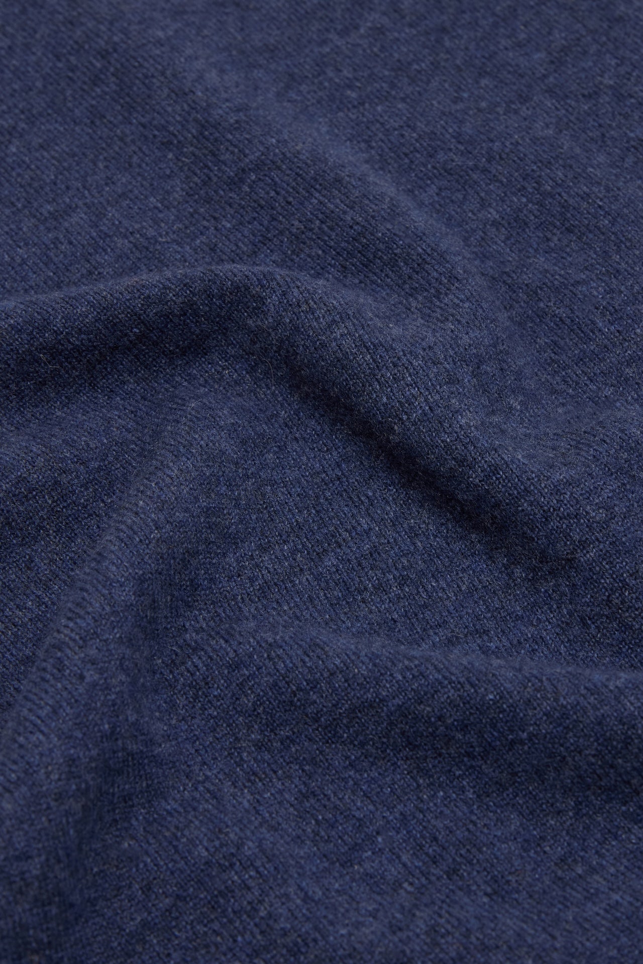 Indigo Cashmere High Neck Jumper