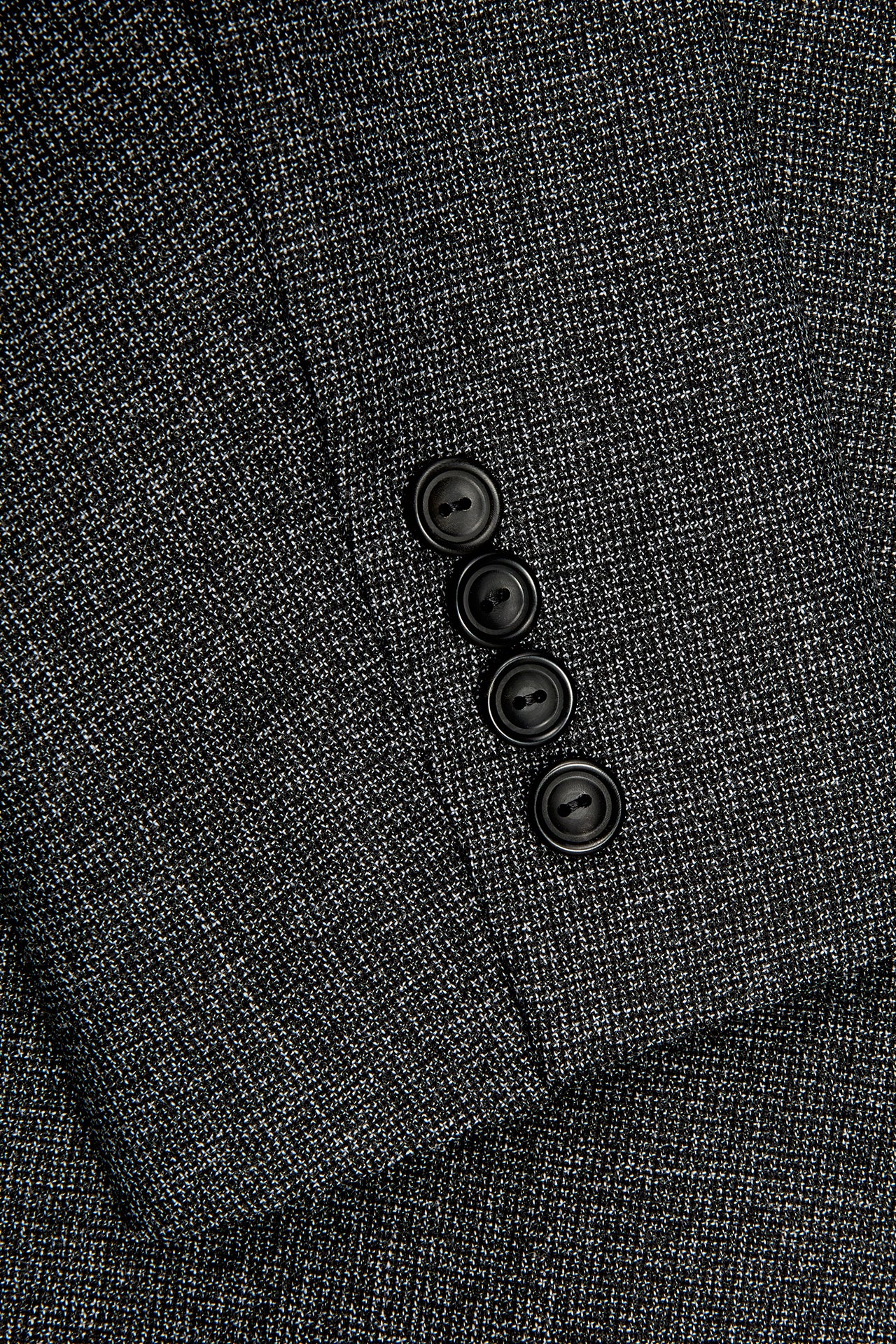 Grey/White Semi Plain Hopsack Weave Single Breasted Suit