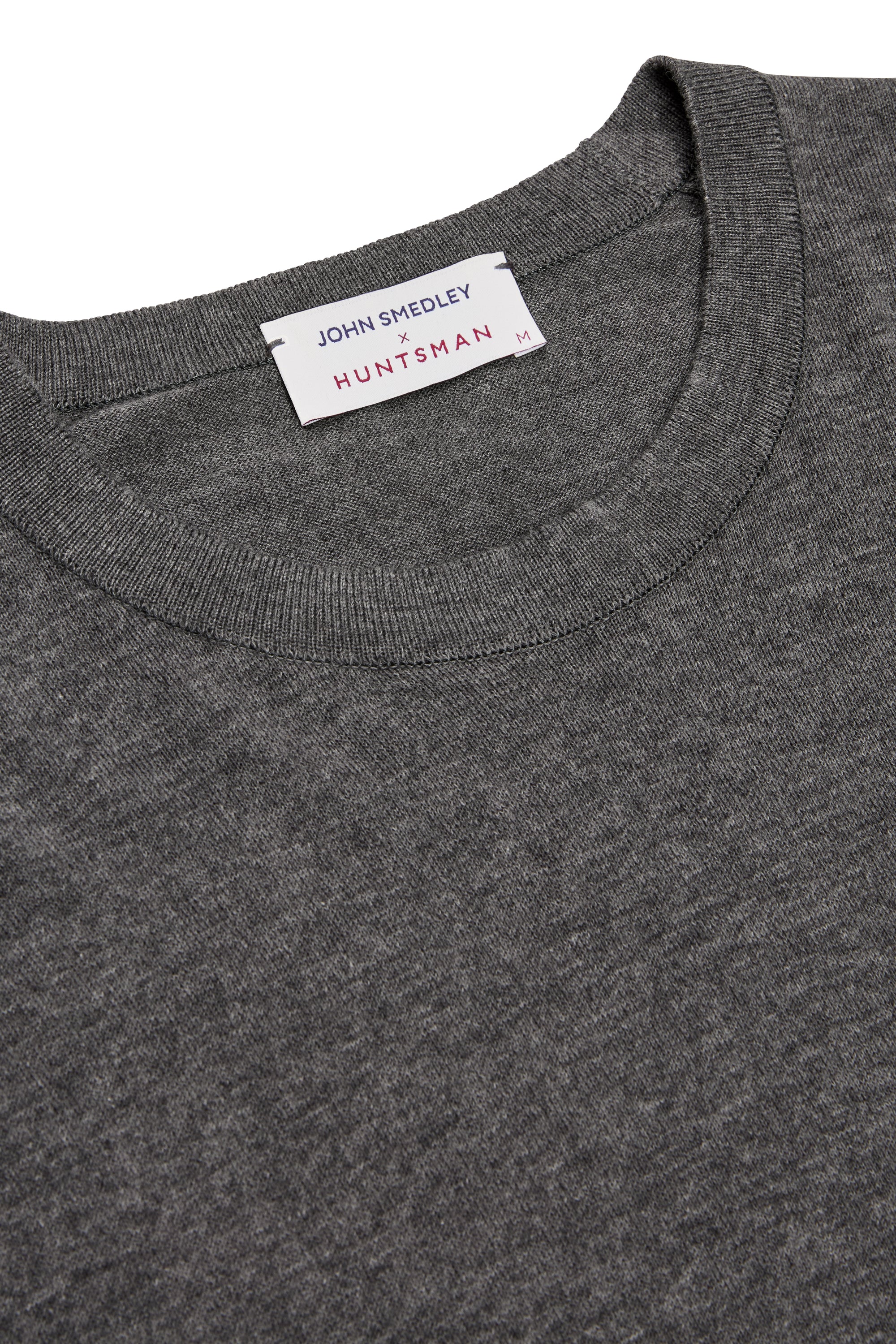 Charcoal Sea Island Cotton Crew Neck T-Shirt