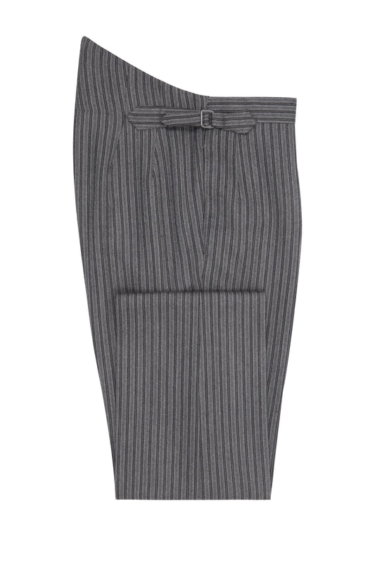 Grey Wool Stripe Trouser