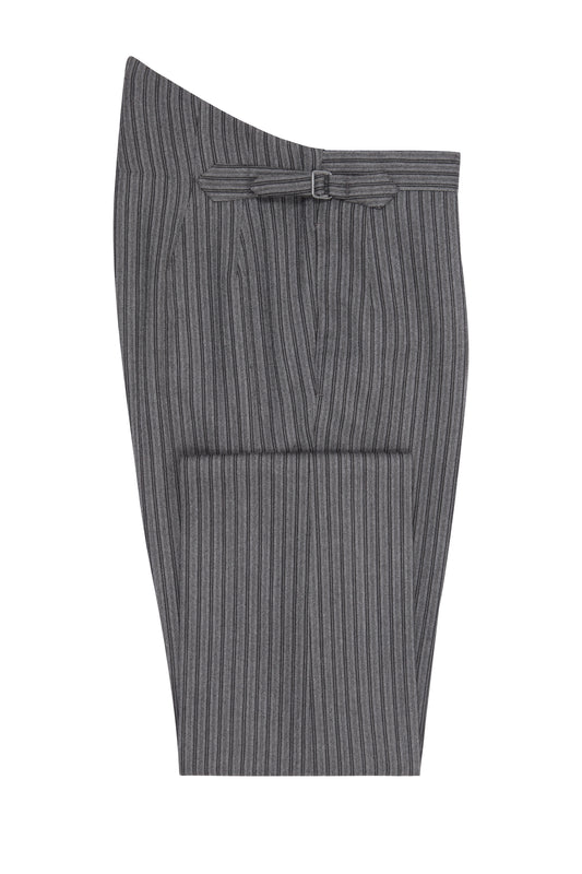 Grey Wool Stripe Morning Trousers
