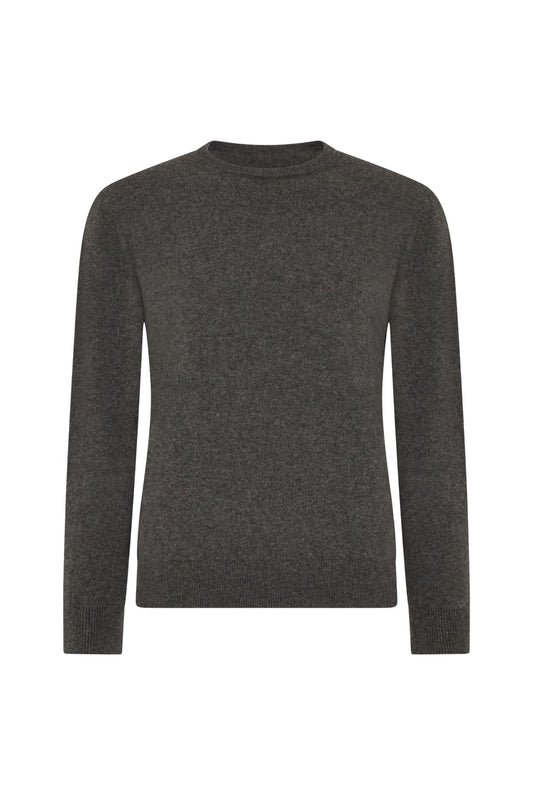 Charcoal Cashmere Crew Neck Jumper