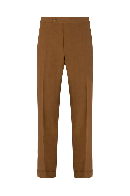 Tobacco Linen Trousers