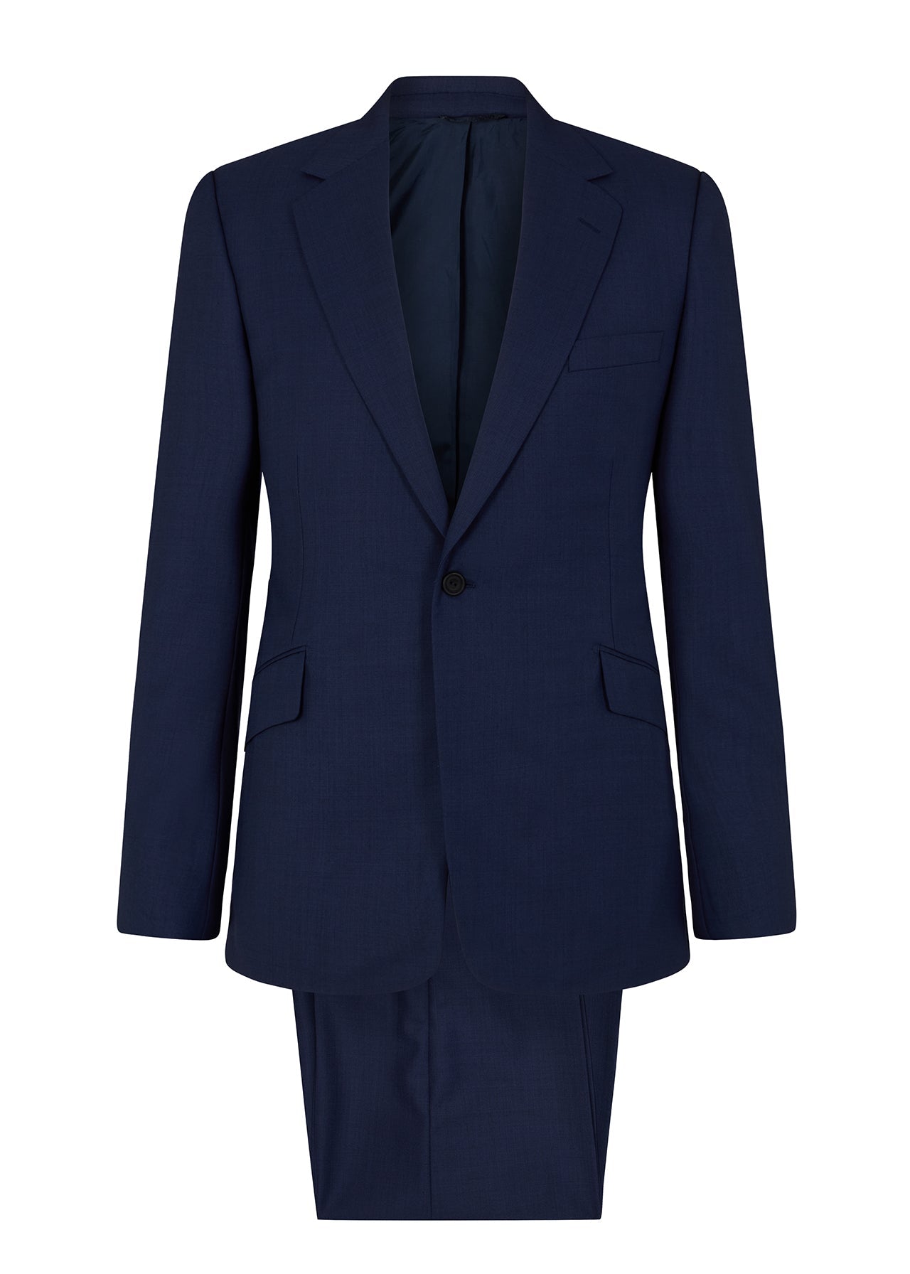 Blue Sharkskin Single Breasted Suit