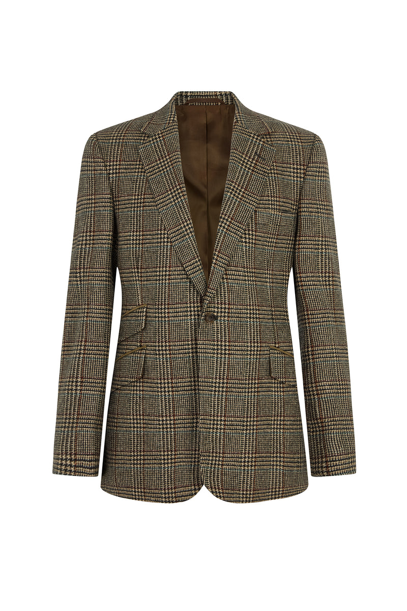 Rust/Green/Toffee Cashmere Glen Check Jacket