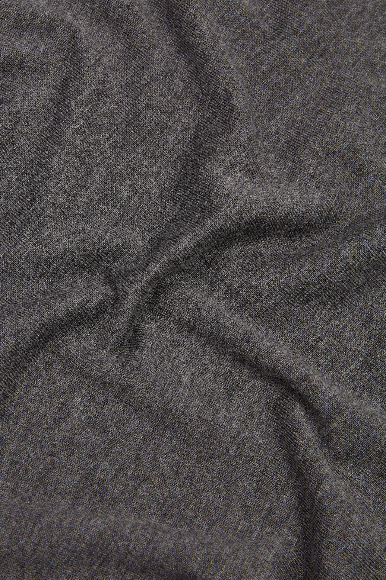 Charcoal Sea Island Cotton Crew Neck T-Shirt