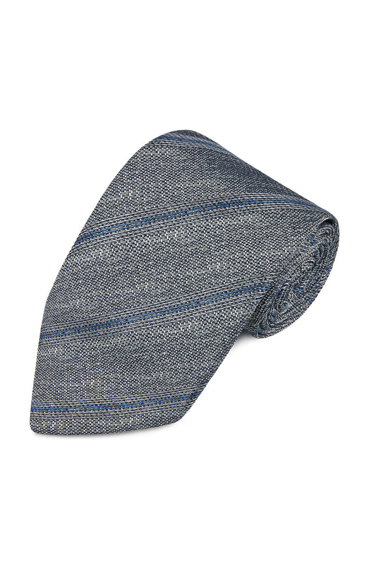 Mi Silk Stripe Tussah Tie