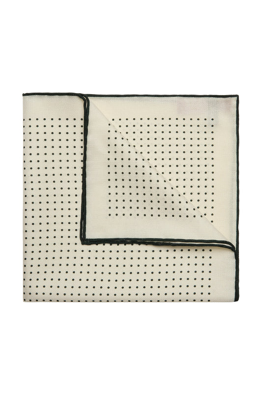 Spot Silk Hopsack Pocket Square