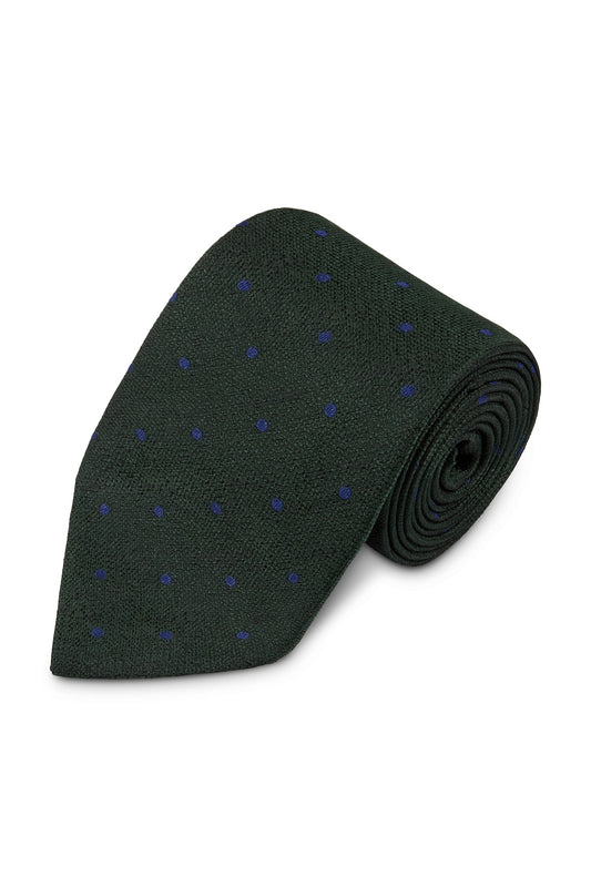 Navy Spot Silk Tie