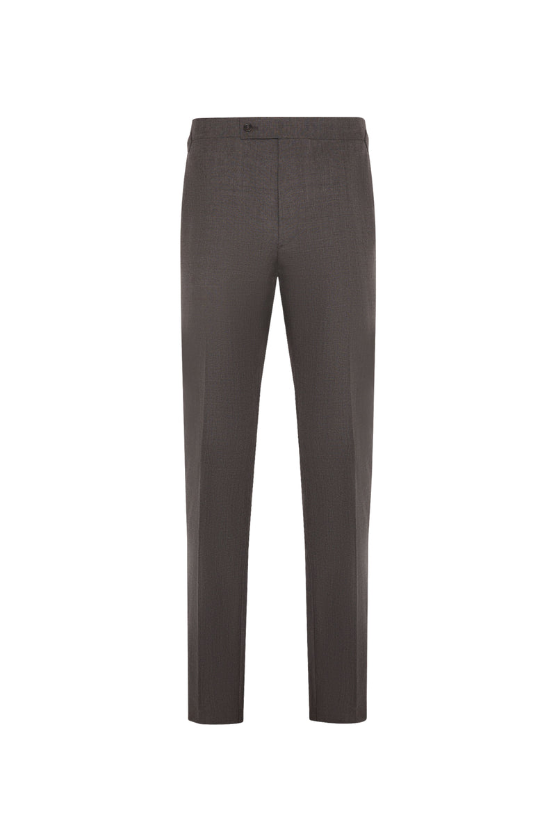 Grey Wool Hopsack Trouser
