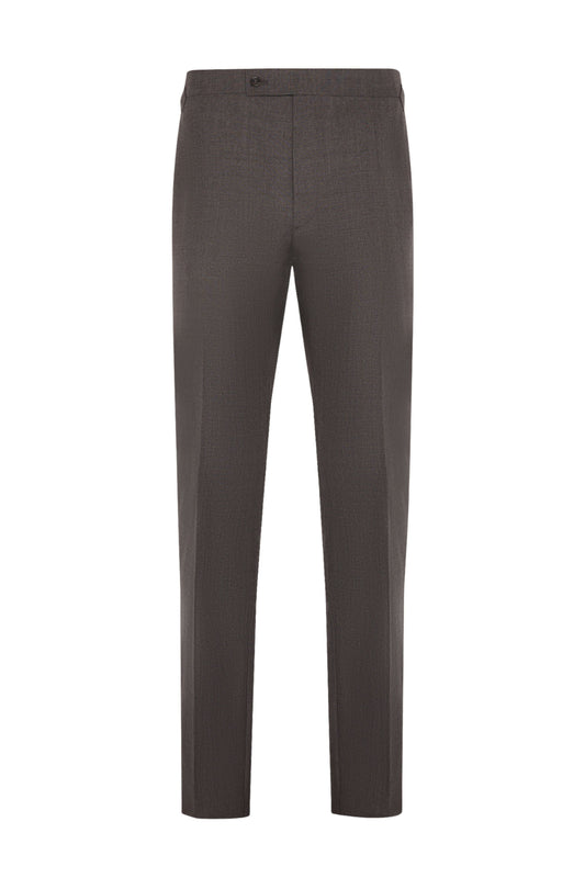 Grey Wool Hopsack Trouser