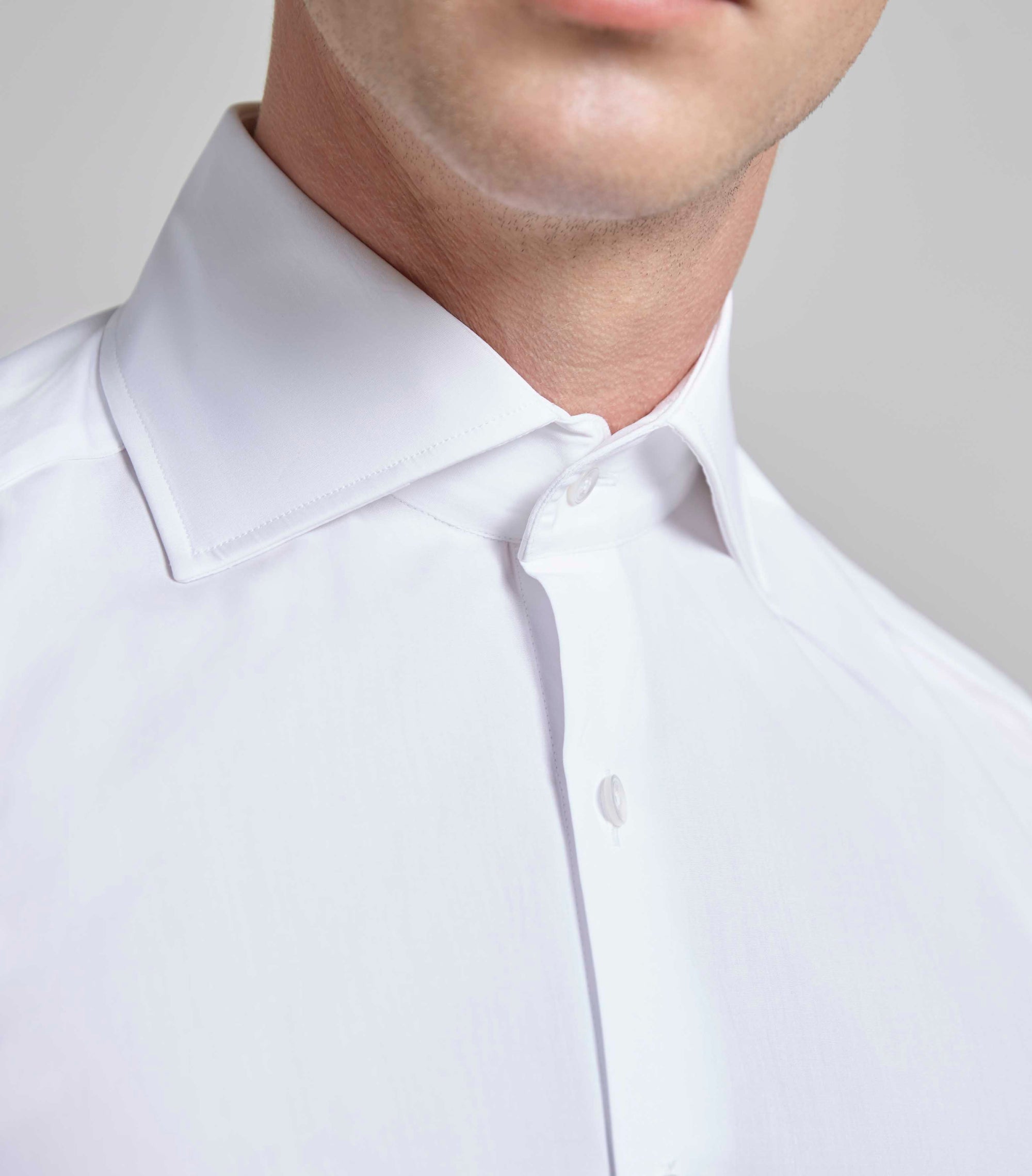 White Cotton Single Cuff Shirt