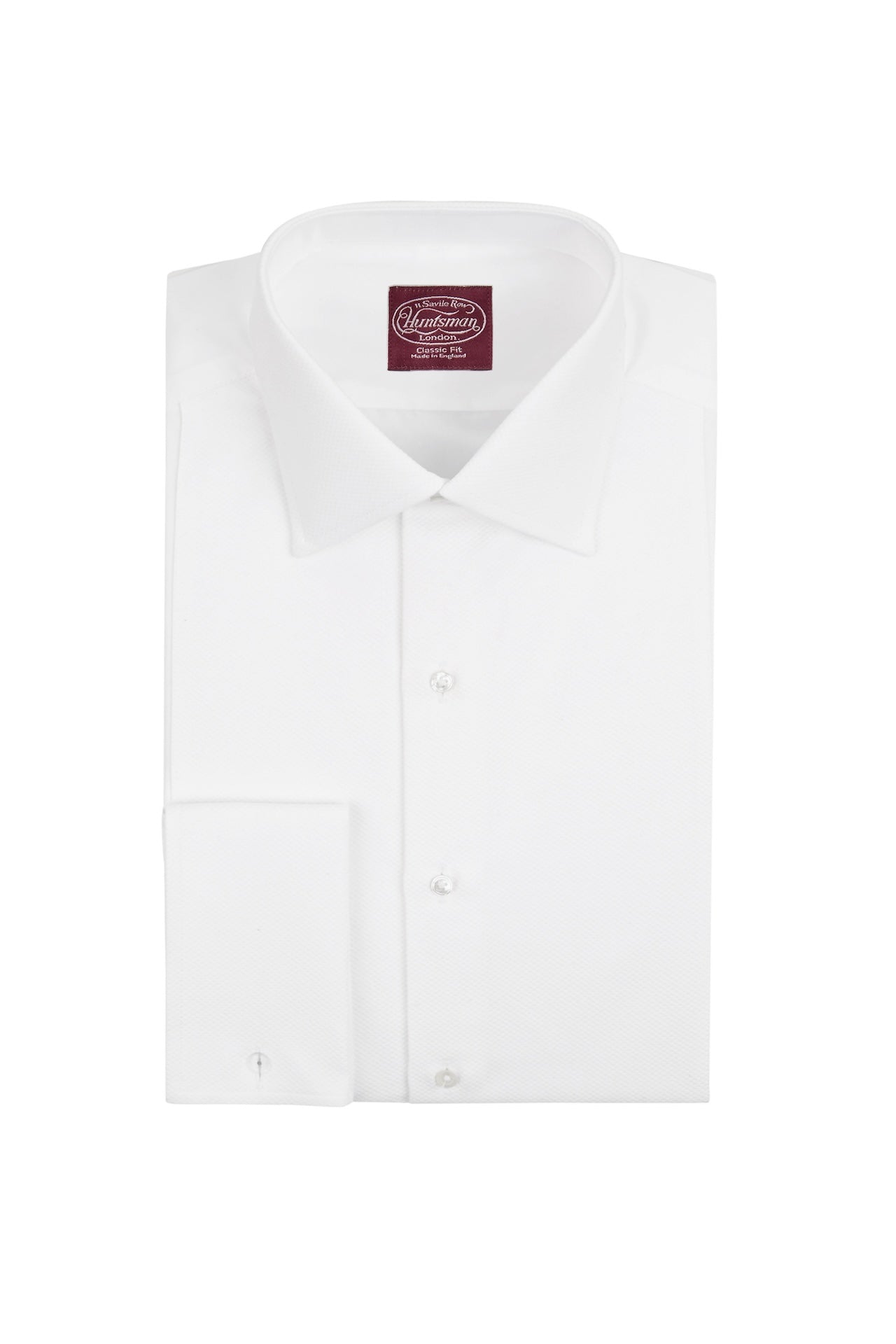 White Cotton Marcella Double Cuff Shirt Huntsman Savile Row White Cotton Marcella Double Cuff Shirt Huntsman Savile Row