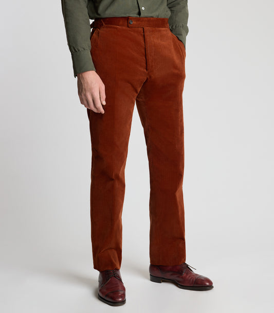Rustic Orange Fine Cord Trousers