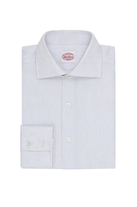 Grey Linen Single Cuff Shirt