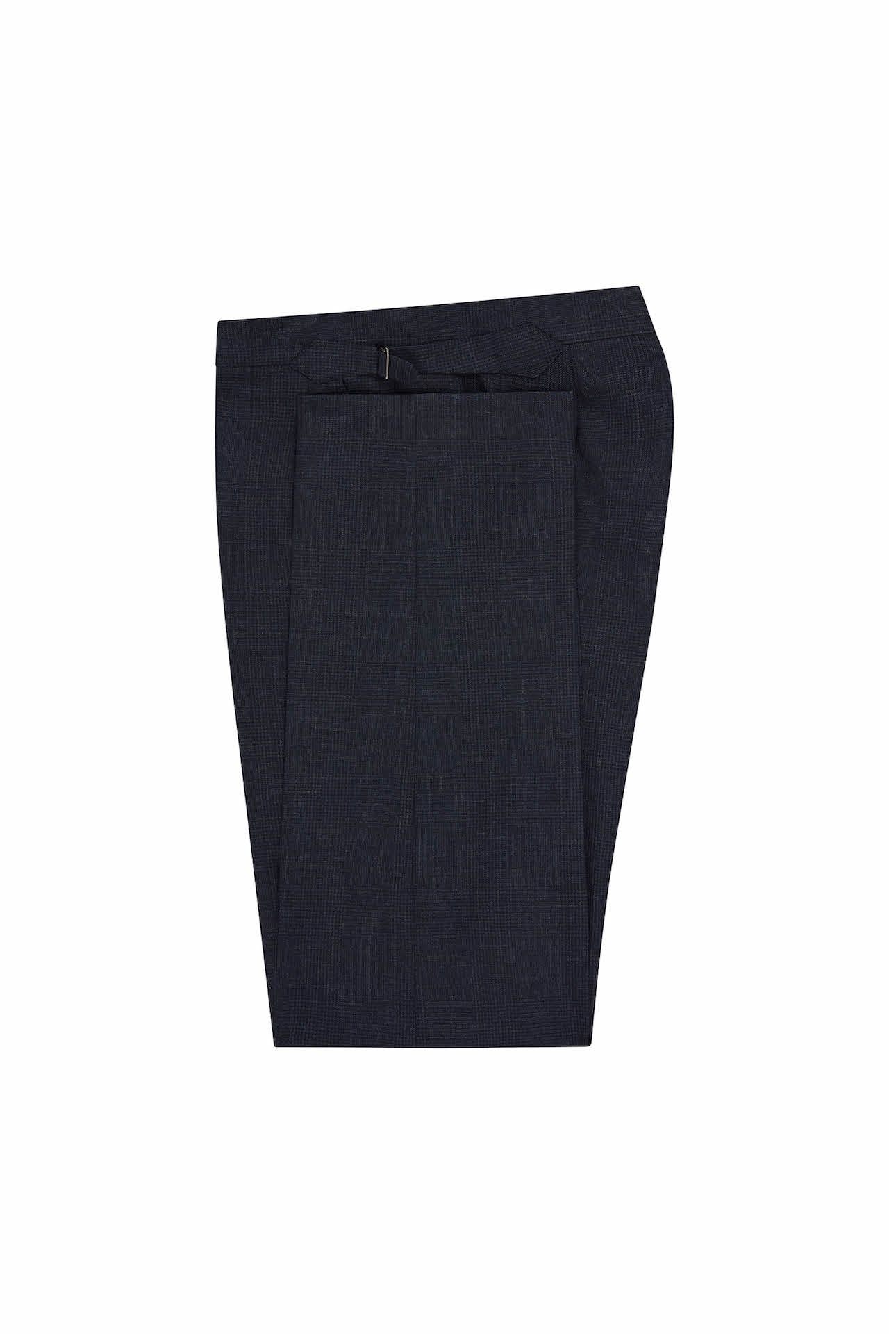 Navy Wool Prince of Wales Two-Piece Single Breasted Suit