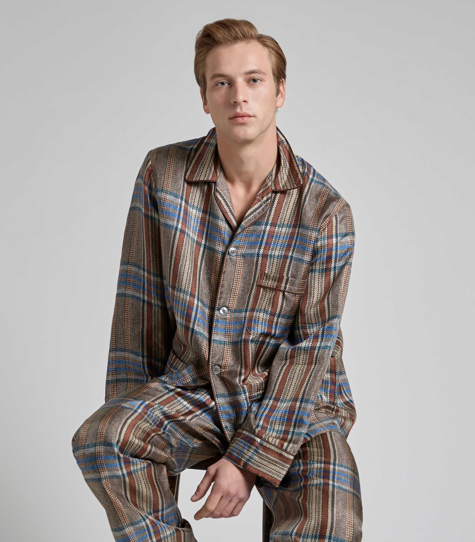 Fawn Peck Silk Pyjamas