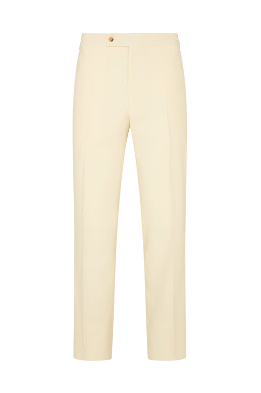 Cream Wool Twill Trousers