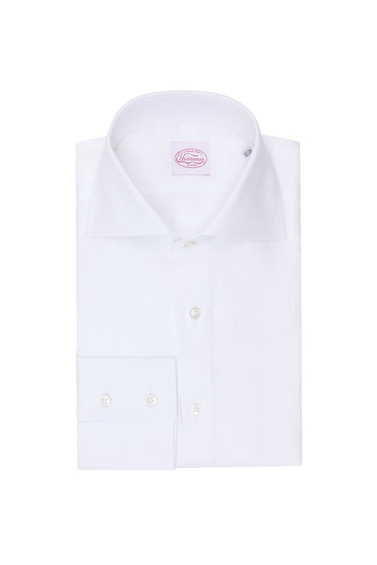 White Linen Single Cuff Shirt