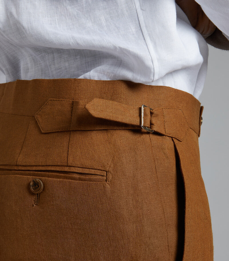 Tobacco Linen Trousers