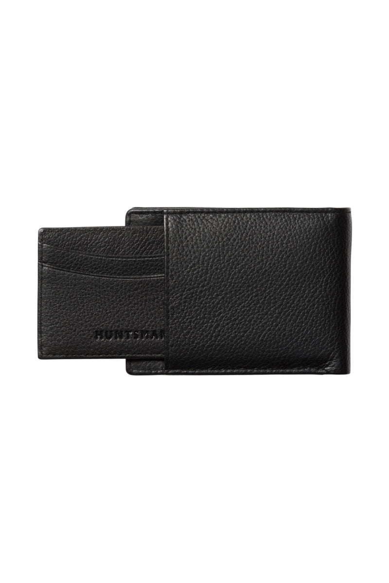 BURBERRY: credit card holder in grained leather - Black