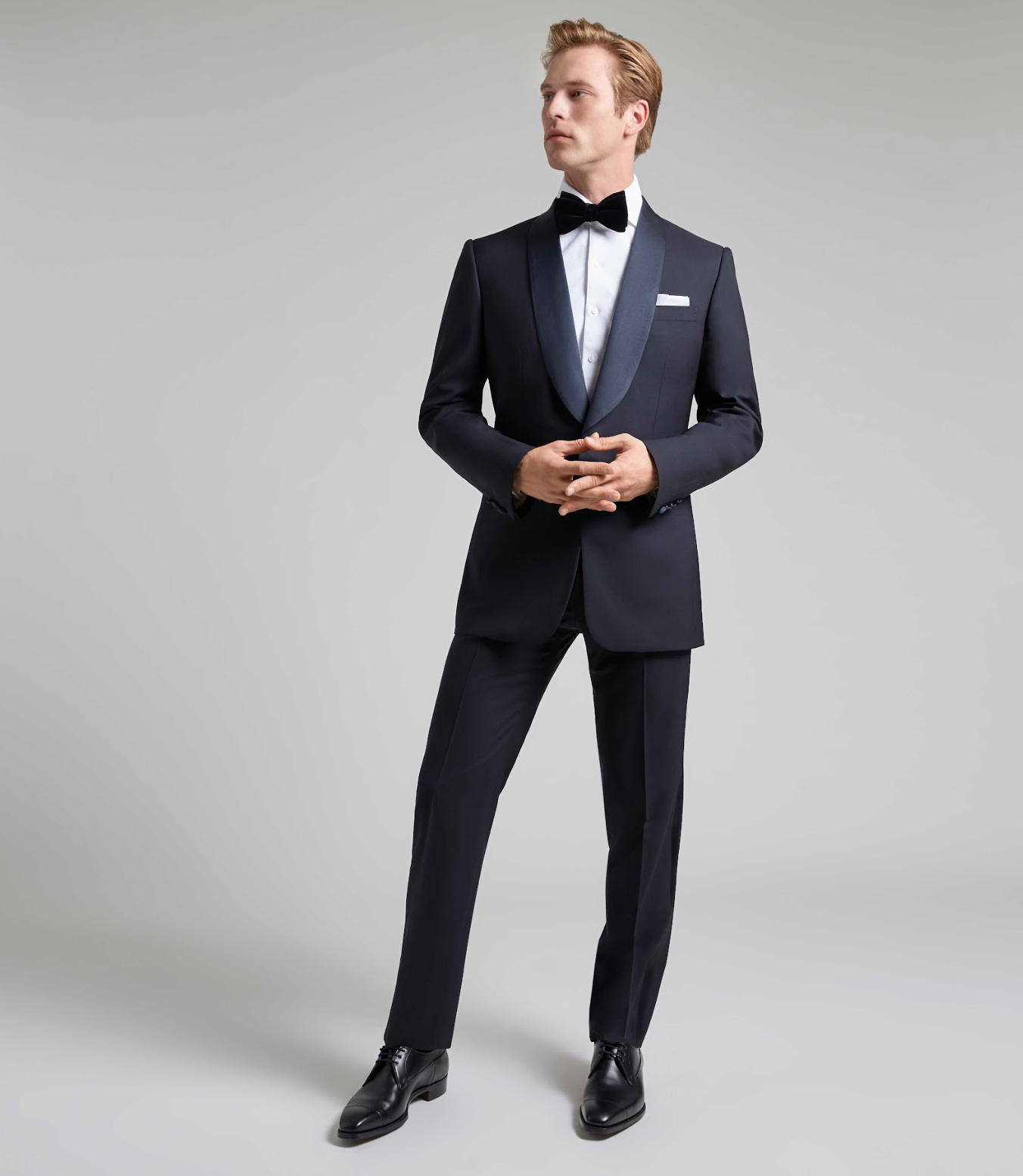 Midnight Wool Mohair Single Breasted Dinner Suit