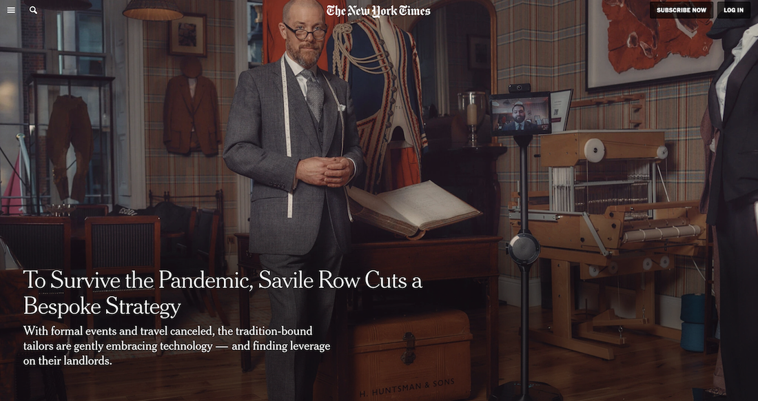 The New York Times - To Survive A Pandemic, Savile Row Cuts a Bespoke Strategy