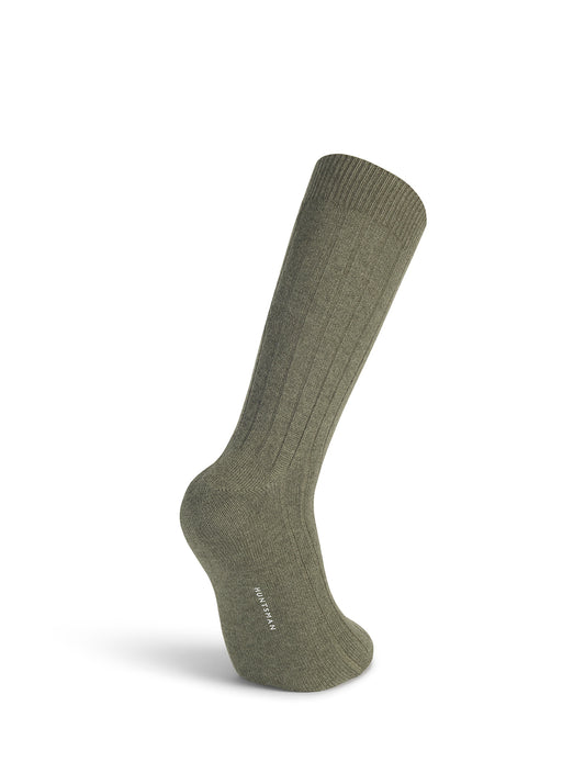 Khaki Short Cashmere Socks