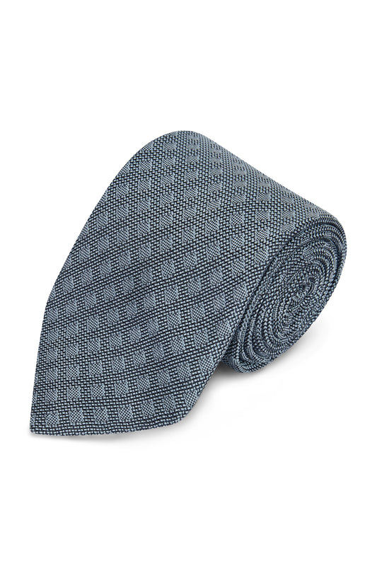 Air Force Blue Diamond Dot Silk Tie