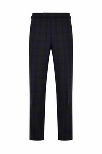 Black Watch Tartan Fish Tail Trousers