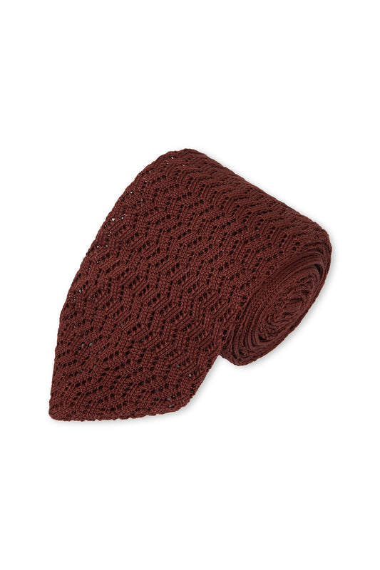 Silk Pointed Knit Tie