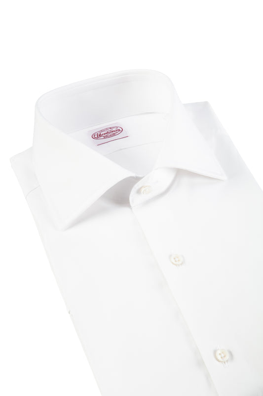 White Cotton Single Cuff Shirt