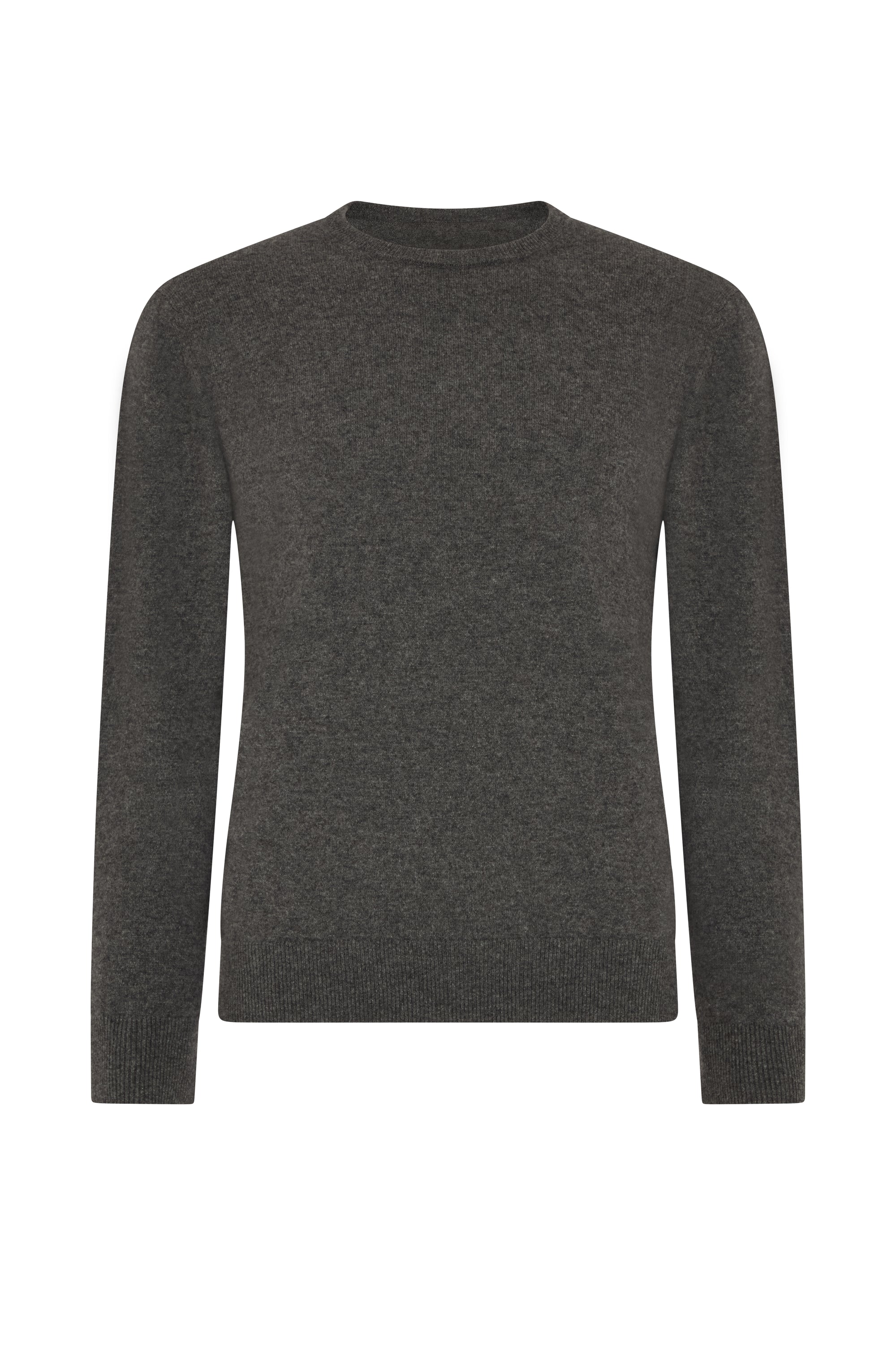 Charcoal Cashmere Crew Neck Jumper