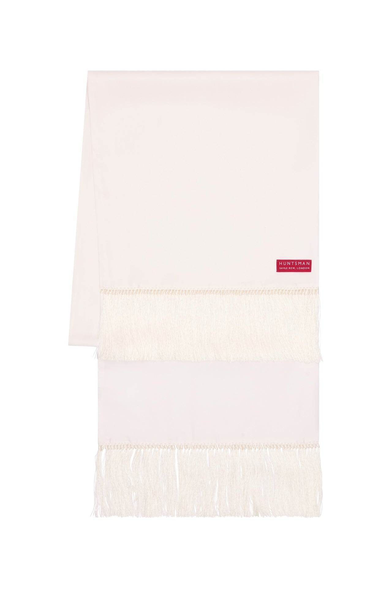 White Silk Evening Scarf