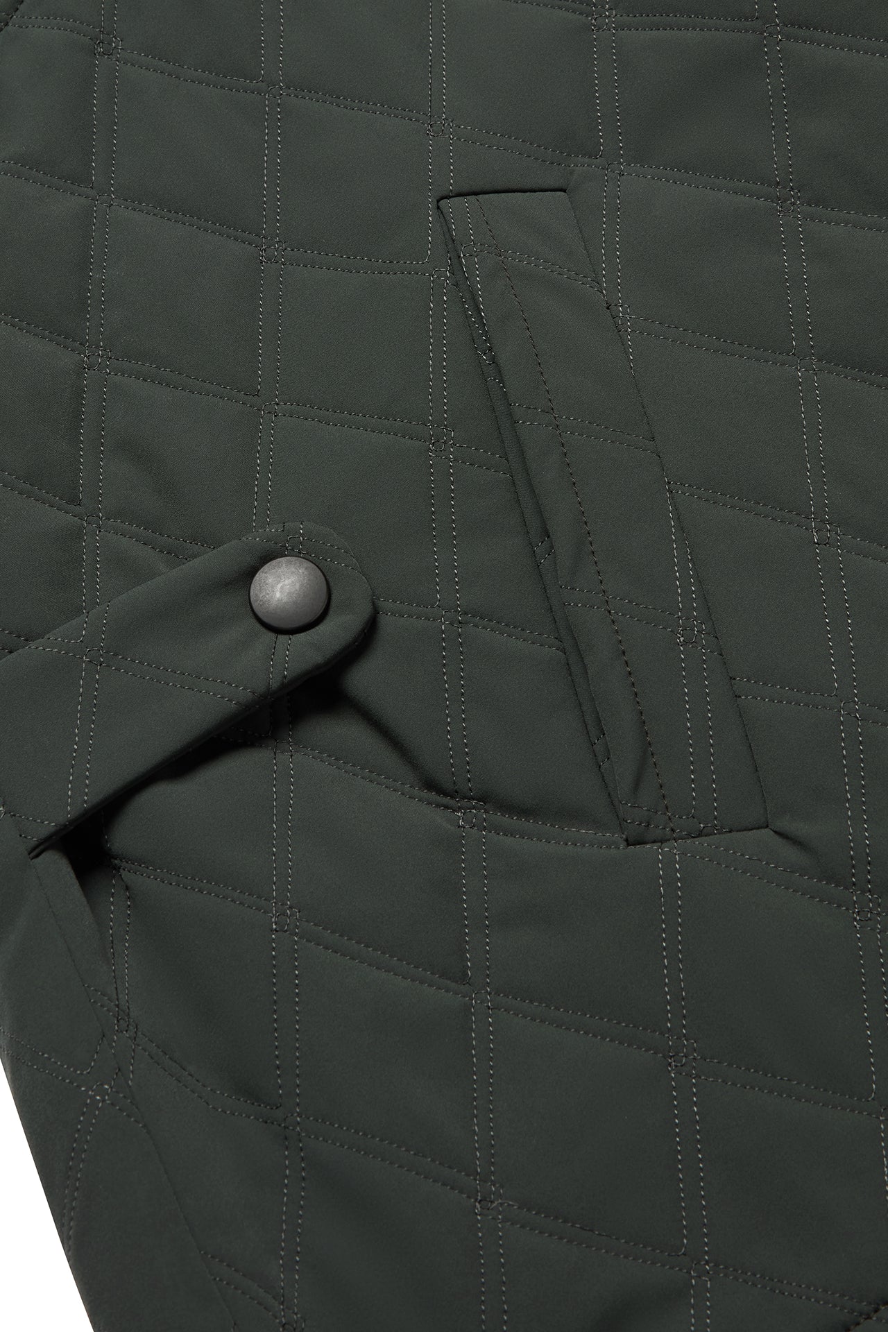 Green Quilted Cashmere Lined Gilet