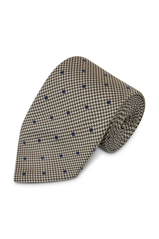 Houndstooth Spot Silk Tie
