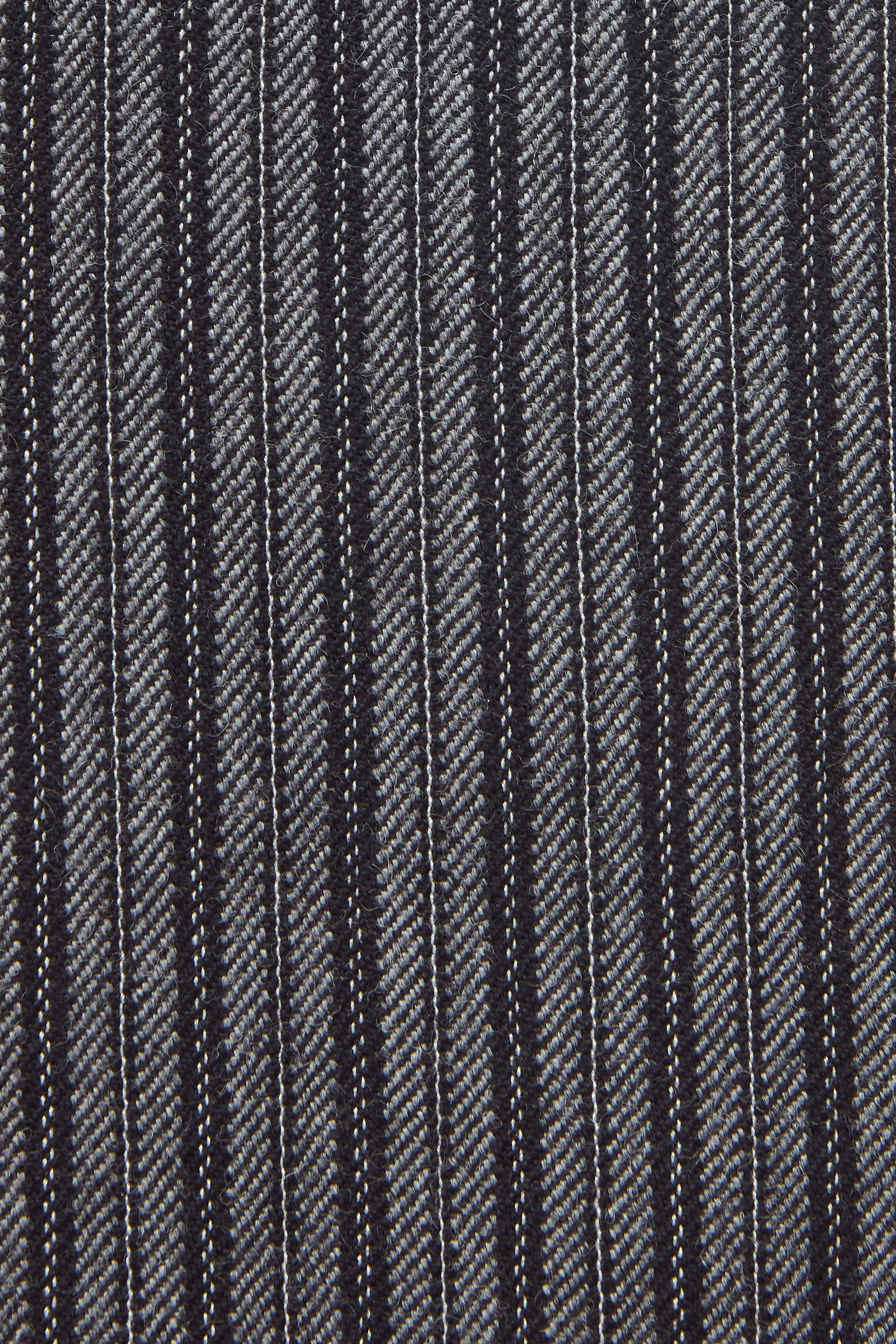 Grey Wool Cashmere Stripe Morning Trousers