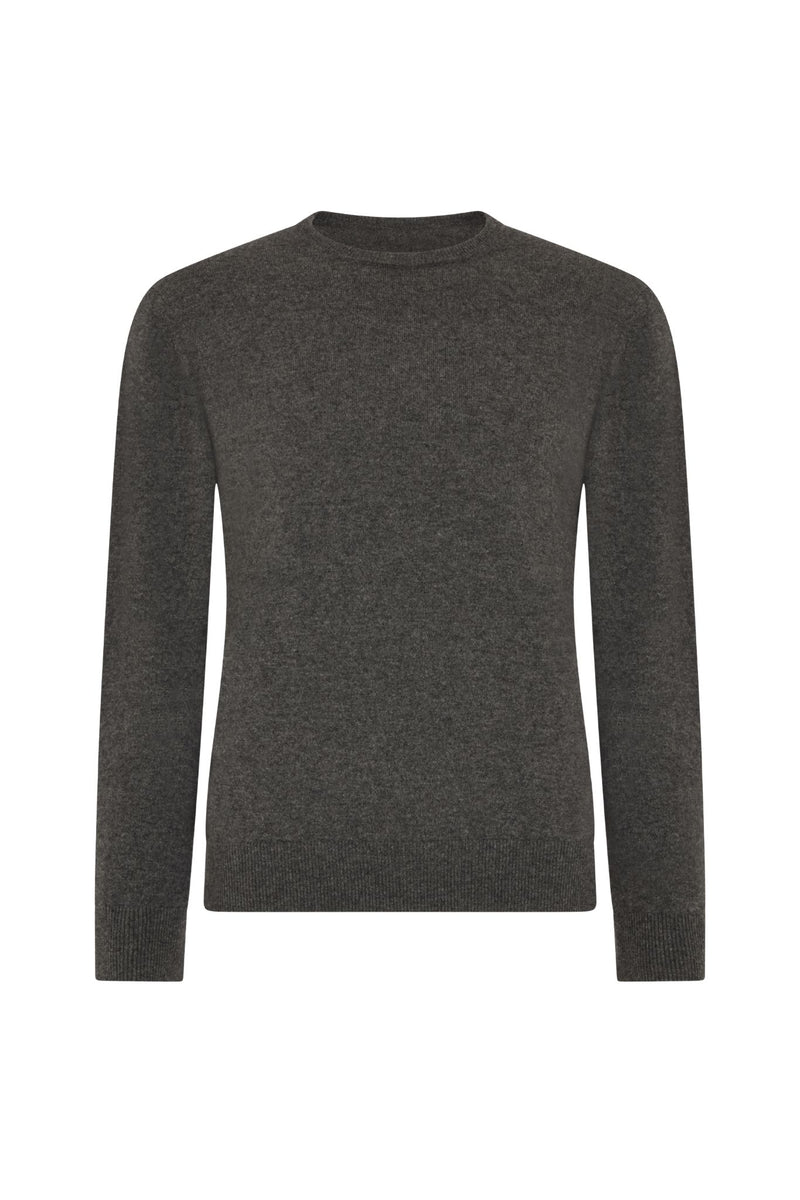 Charcoal Cashmere Crew Neck Jumper