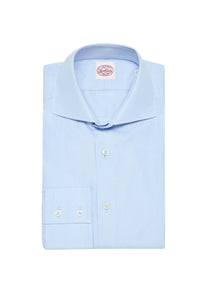 Sky Cotton End on End Single Cuff Shirt