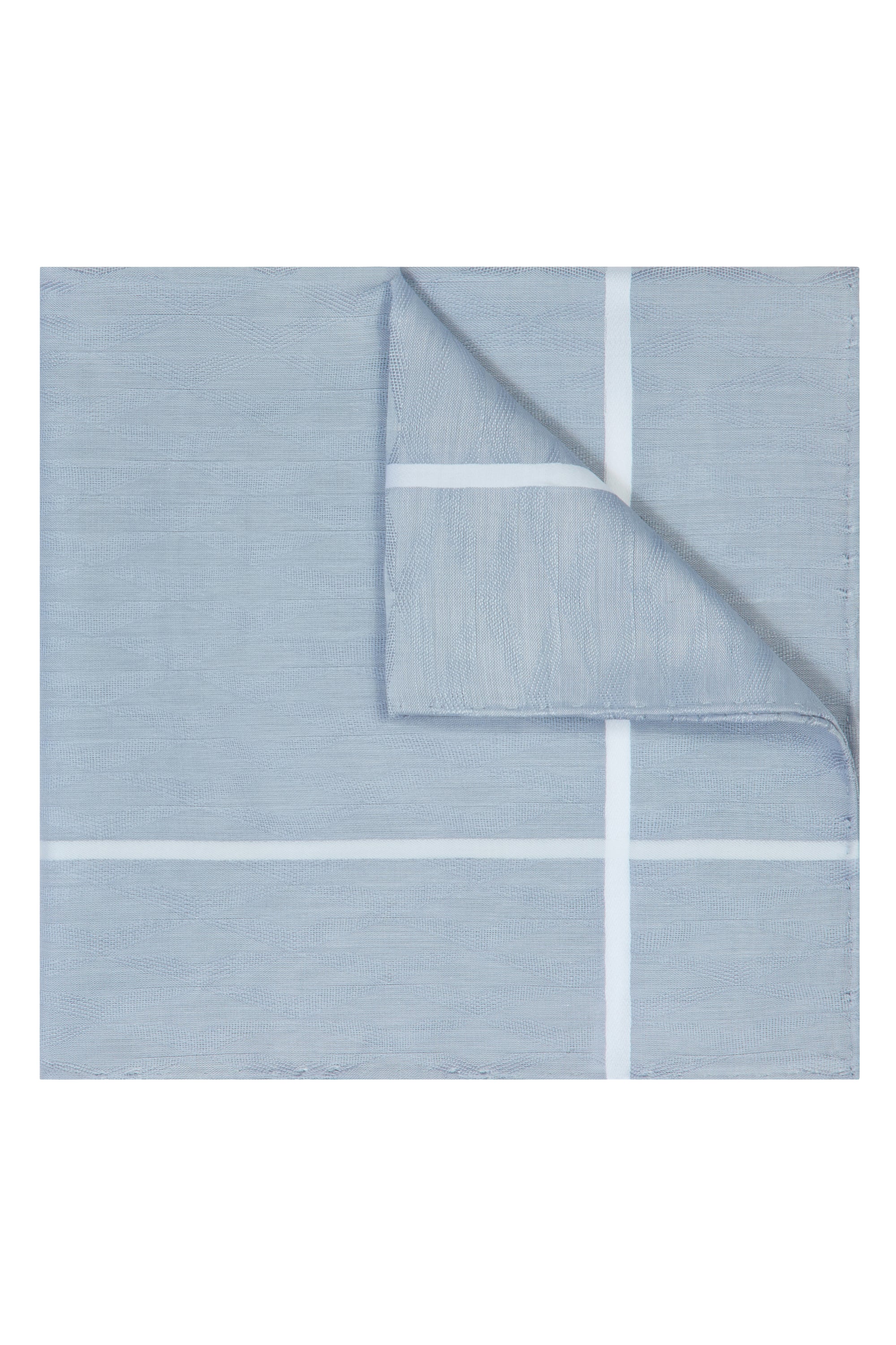 Light Grey Shadow Jacquard Cotton Pocket Square