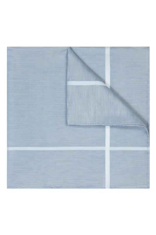 Light Grey Shadow Jacquard Cotton Pocket Square