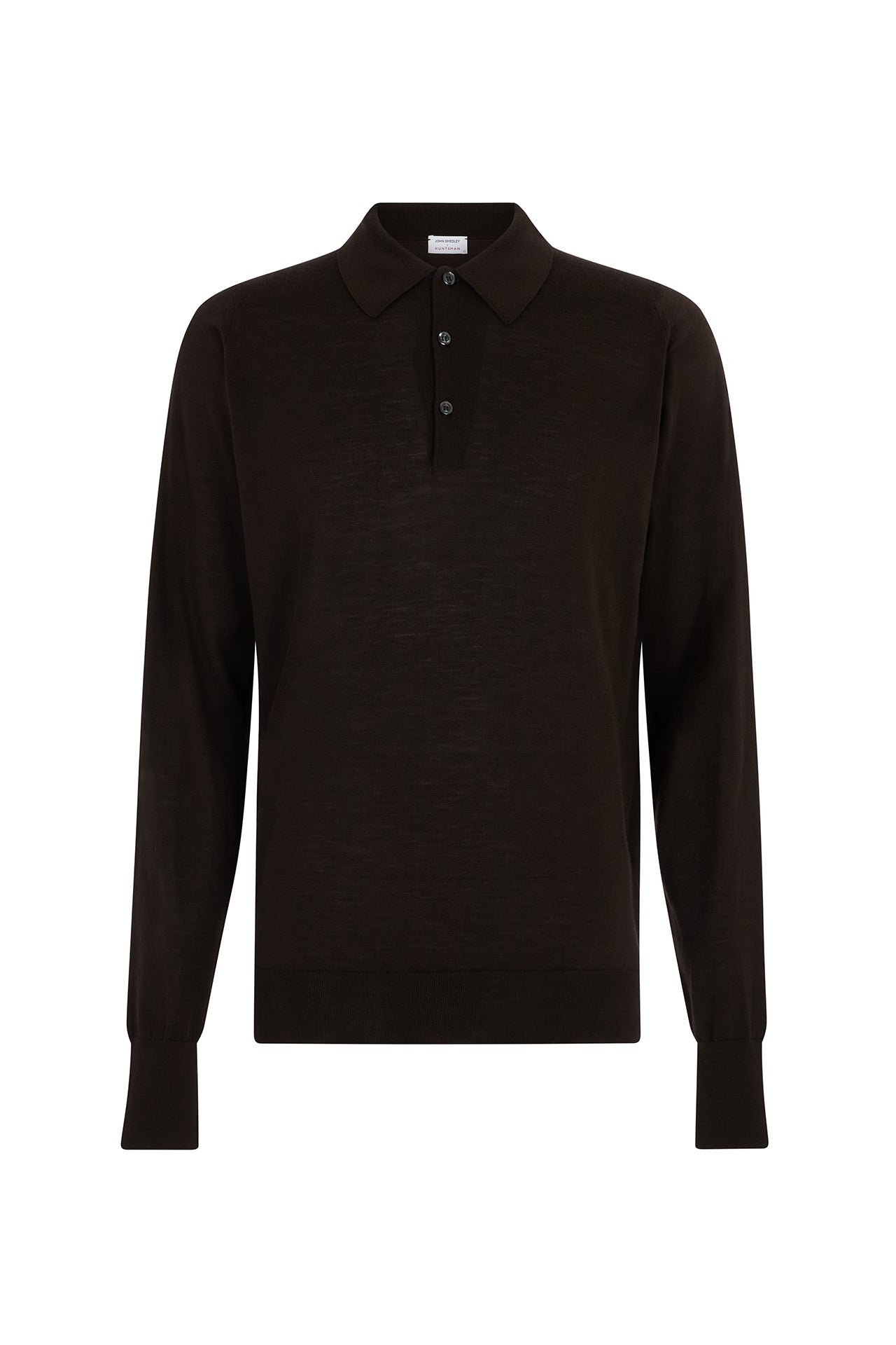 Huntsman x Smedley Chocolate Brown Polo Neck Knitwear