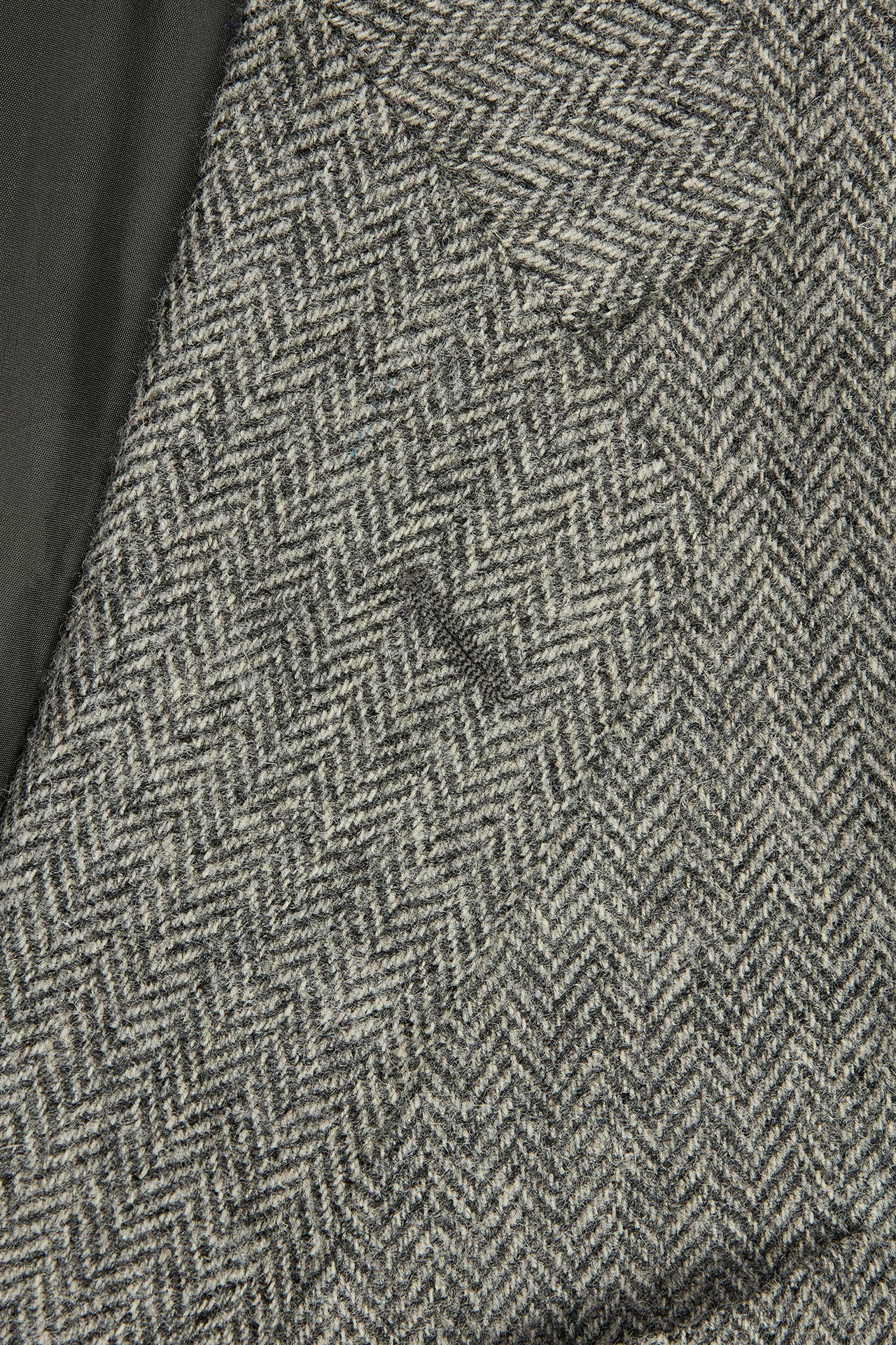 Grey Herringbone Single Breasted Jacket