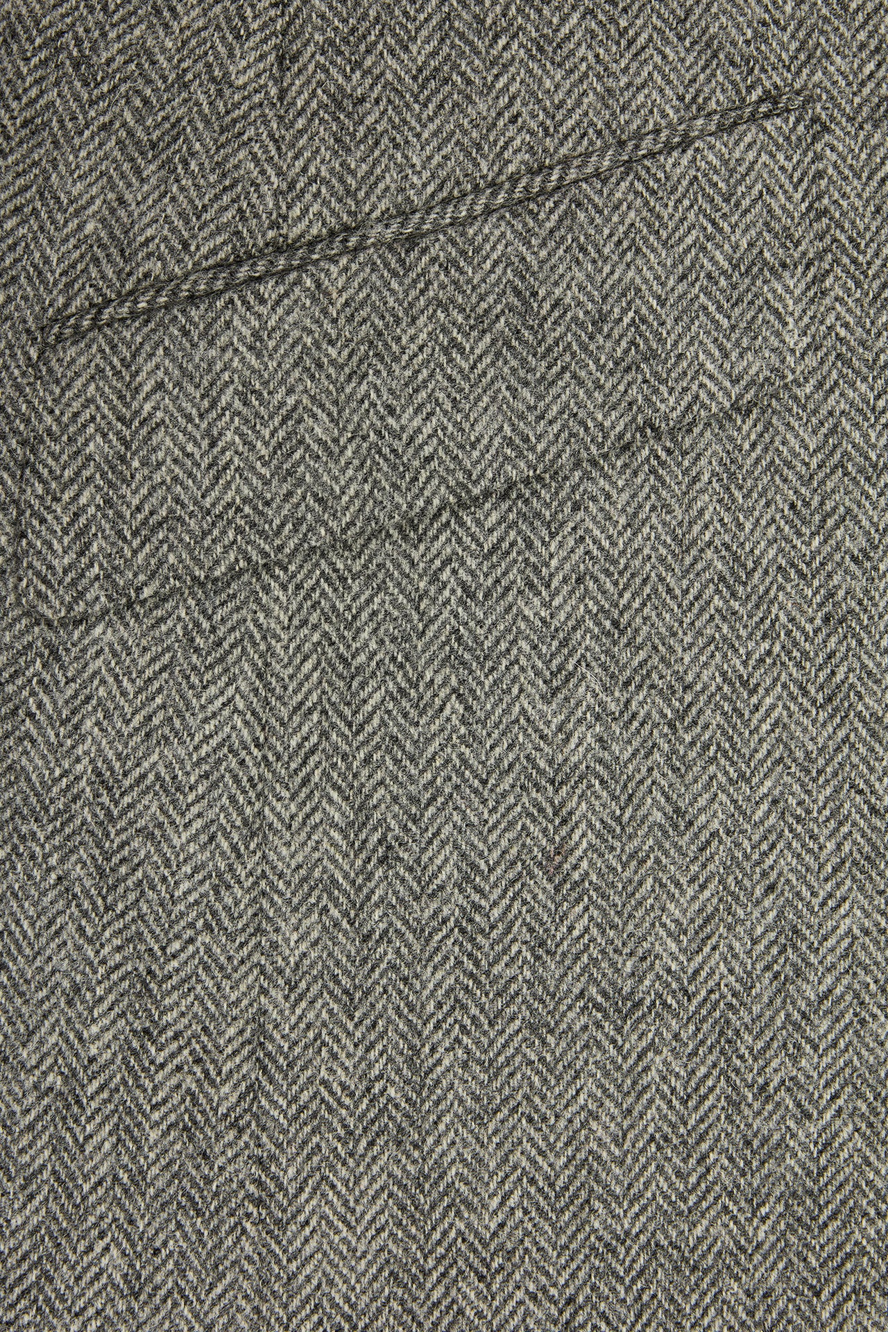 Grey Herringbone Single Breasted Jacket
