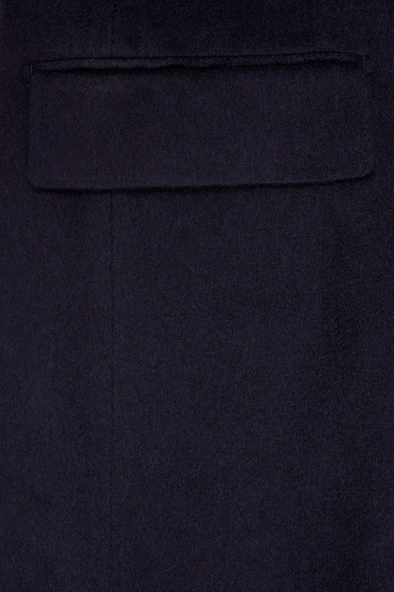 Navy Cashmere Single Breasted Overcoat